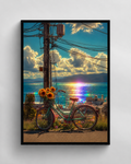 Sunflower Bicycle by the Sea