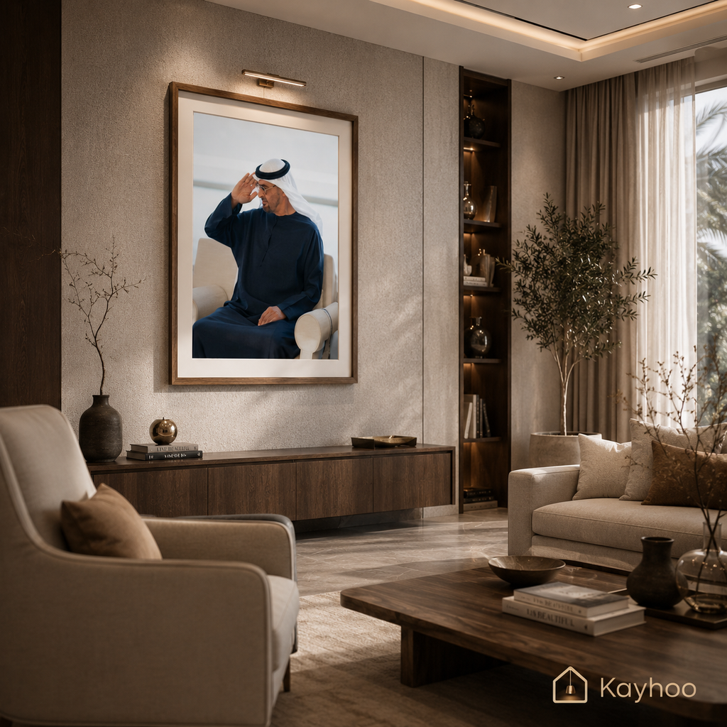 Luxury SheikhMohamedBinZayed Portrait Wall Art – Framed Arabic Canvas