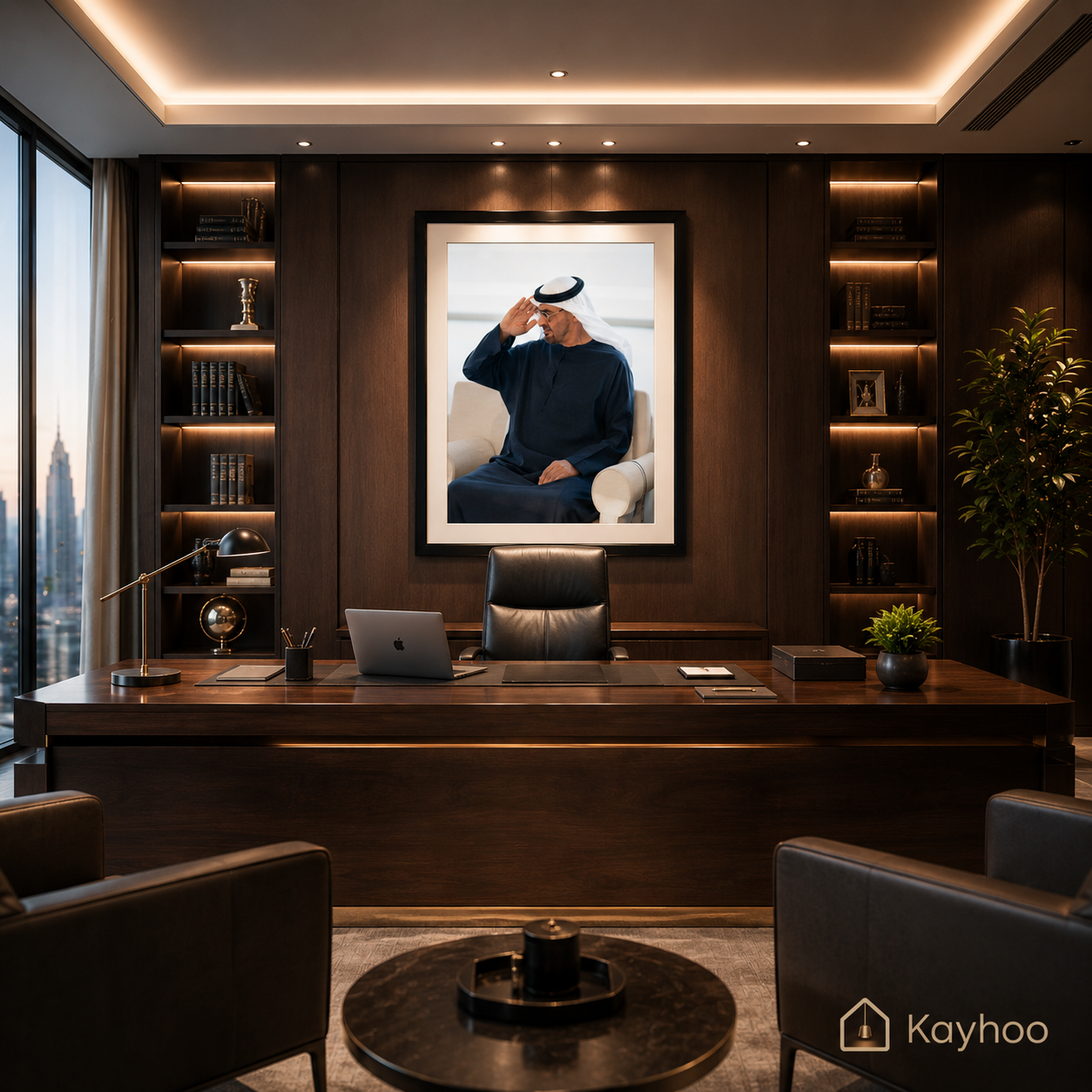 Luxury SheikhMohamedBinZayed Portrait Wall Art – Framed Arabic Canvas