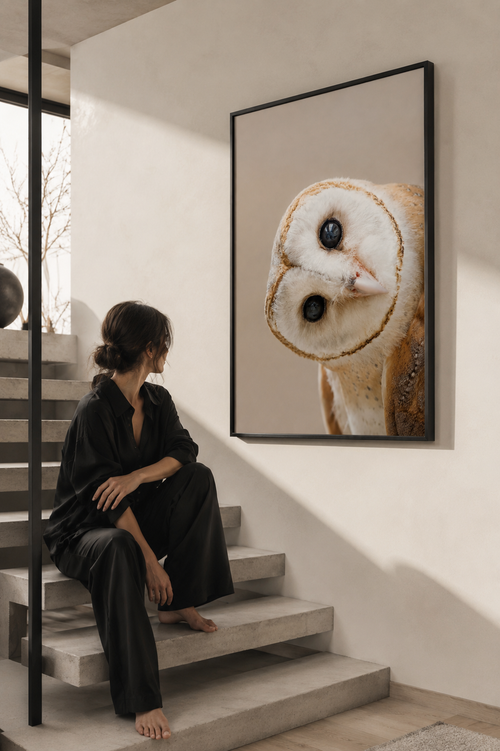 Curious Barn Owl