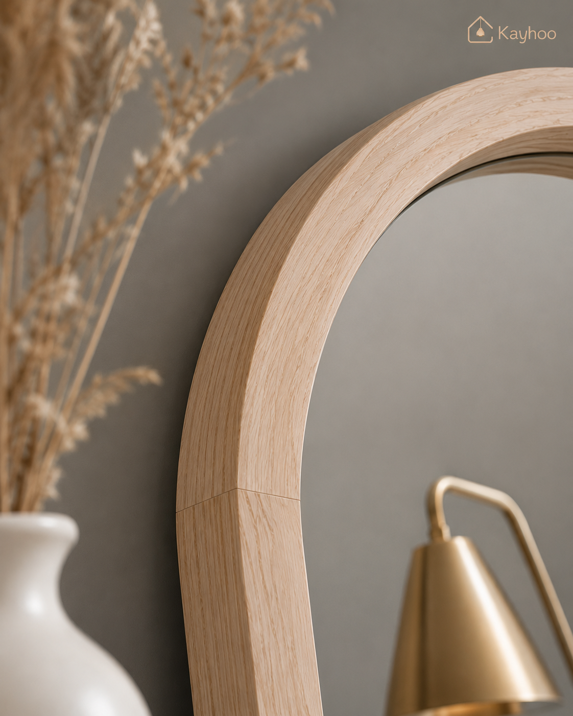 Luxury Arched Oak Floor Mirror