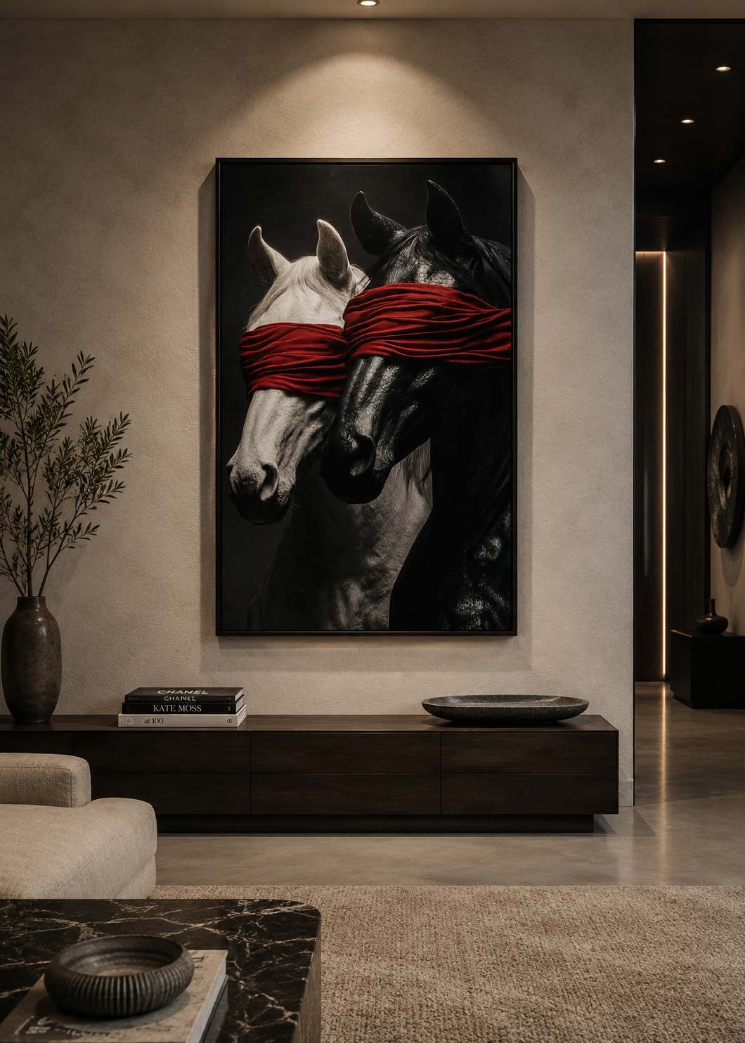 Blindfolded Duality – Luxury Horse Fine Art Print
