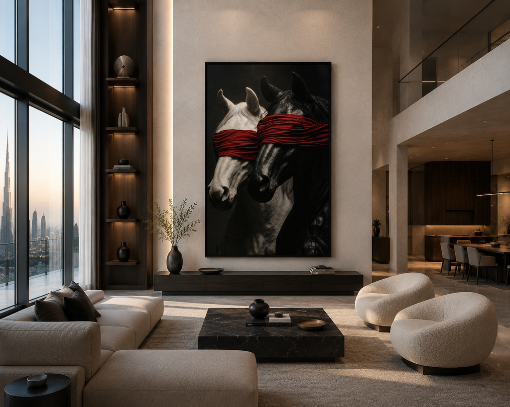 Blindfolded Duality – Luxury Horse Fine Art Print