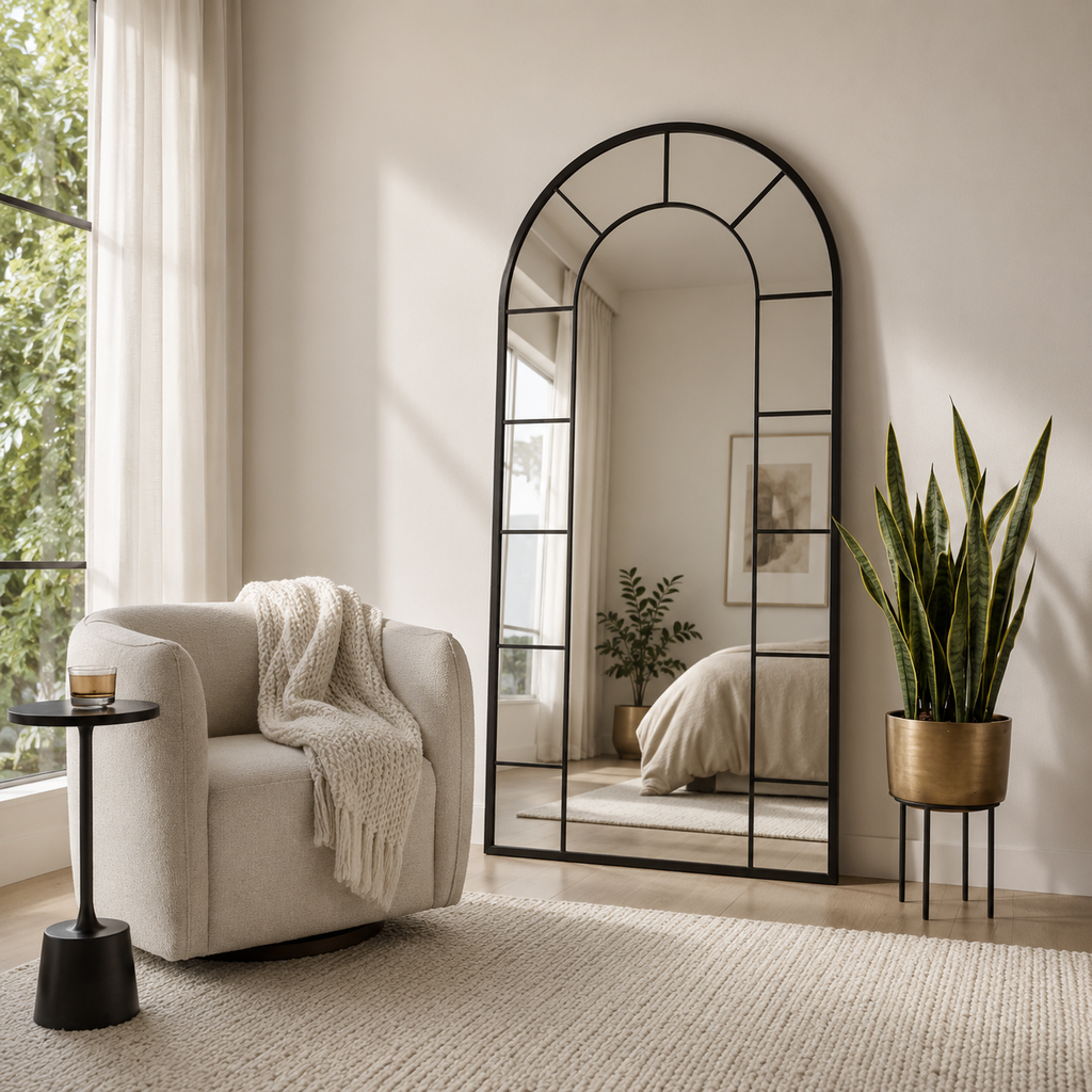 Arched Window Full-Length Mirror